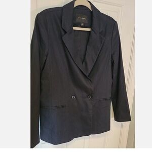 Banana Republic Black Double-Breasted Blazer